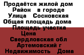 Продаётся жилой дом › Район ­ в городе › Улица ­ Сосновская › Общая площадь дома ­ 30 › Площадь участка ­ 9 › Цена ­ 450 000 - Свердловская обл., Артемовский г. Недвижимость » Дома, коттеджи, дачи продажа   